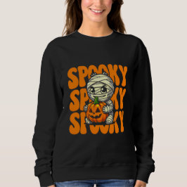 Spooky Mummy Knuffelen Pompoen Halloween Trui