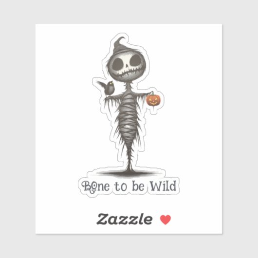 Spooky Mummy Scarecrow Sticker (Vel)