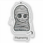 Spooky Mummy Sticker (Voorkant)