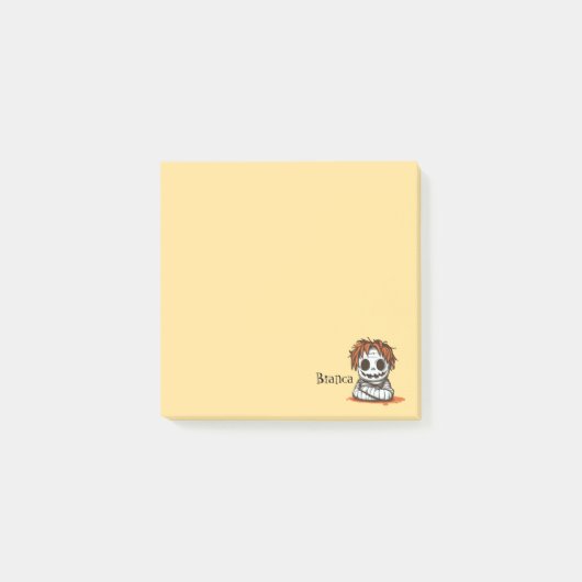 Spooky Mummy Yellow Post-it® Notes (Voorkant)
