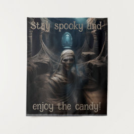 Spooky Mummy's Lair Tapestry Wandkleed
