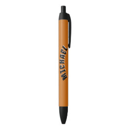 Spooky naampennen (Donker Sinaasappel & Zwart) Zwarte Inkt Pen