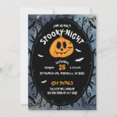 Spooky nacht enge Halloween pompoen carving party Kaart (Voorkant)