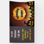 Spooky nacht Halloween gemeenschap familie Spandoek (Verticaal)