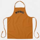 Spooky Name Apron (Dark Orange & Black) Schort (Voorkant)