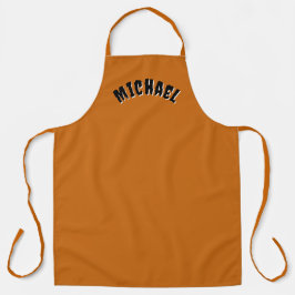 Spooky Name Apron (Dark Orange & Black) Schort