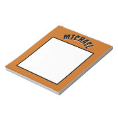 Spooky Name Notitieblok (Donker Sinaasappel & Zwar (Linkerzijde)