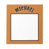 Spooky Name Notitieblok (Donker Sinaasappel & Zwar (Voorkant)