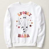 Spooky Nana,Halloween Nana,Funny Nana,Groovy Retro Trui (Design voorkant)