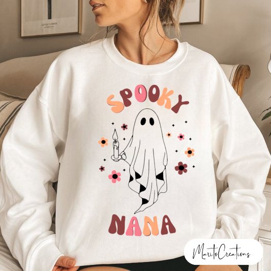 Spooky Nana,Halloween Nana,Funny Nana,Groovy Retro Trui