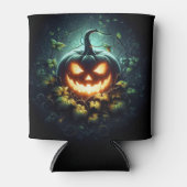 Spooky natuur gloeiende Halloween pompoen Blikjeskoeler (Voorkant)