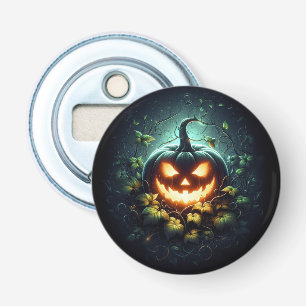 Spooky natuur gloeiende Halloween pompoen Button Flesopener