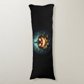 Spooky natuur gloeiende Halloween pompoen Lichaamskussen (Voorkant Verticaal)