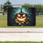 Spooky natuur gloeiende Halloween pompoen Spandoek (Insitu)