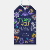 Spooky Neon elke leeftijd Halloween Verjaardag Cadeaulabel (Voorkant)