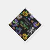 Spooky Neon elke leeftijd Halloween Verjaardag Servet (Hoek)