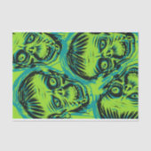 Spooky Neon Green Zombie Halloween Tissuepapier (Voorkant)