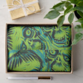 Spooky Neon Green Zombie Halloween Tissuepapier (Geschenk)