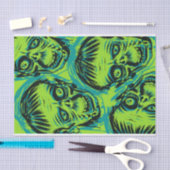 Spooky Neon Green Zombie Halloween Tissuepapier (Craft)