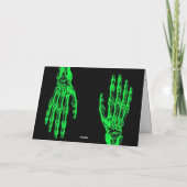 Spooky neon groen Halloween zombie handen Kaart (Achterkant)