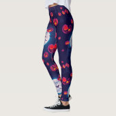 Spooky Neon Jack-o'-Lantern Halloween Night Scene Leggings (Links)