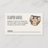 Spooky Neutral Halloween Baby shower Luier Raffle Informatiekaartje (Voorkant)