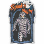 Spooky Night - Angstaanjagend halloween-moment Sticker (Voorkant)
