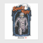 Spooky Night - Angstaanjagend halloween-moment Sticker (Vel)
