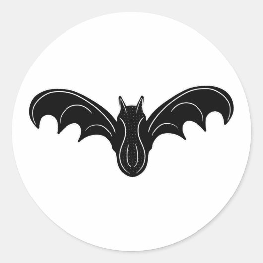 Spooky Night Bat Ronde Sticker (Voorkant)
