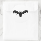 Spooky Night Bat Ronde Sticker (Tas)
