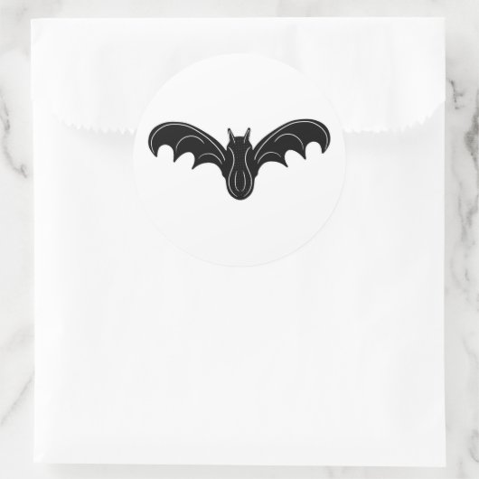 Spooky Night Bat Ronde Sticker (Tas)