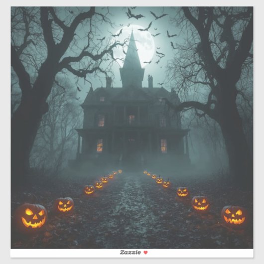 Spooky Night beroemd gemaakt door Jack-o'-Lanterns Sticker (Vel)