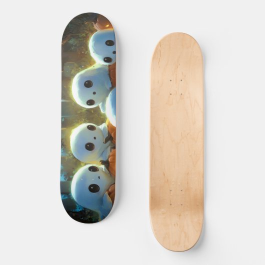 Spooky Night Cemetery Cute Halloween Ghost Persoonlijk Skateboard (Voorkant)