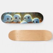 Spooky Night Cemetery Cute Halloween Ghost Persoonlijk Skateboard (Horizontaal)