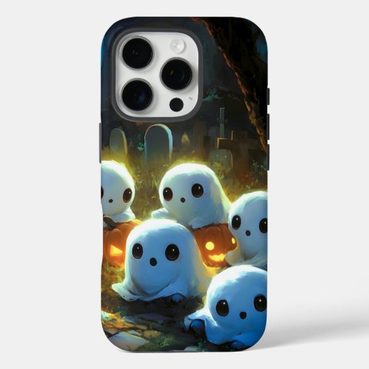 Spooky Night Cemetery Schattige Halloween Ghost Case-Mate iPhone Case (Achterkant)