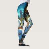 Spooky Night Cemetery Schattige Halloween Ghost Leggings (Rechts)