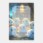 Spooky Night Cemetery Schattige Halloween Ghost Post-it® Notes (Voorkant)