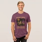 Spooky Night  Enter If You Dare Tri-Blend Shirt (Voorkant volledig)