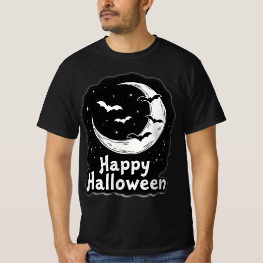 Spooky Night Flight: Halloween vleermuizen - Halve T-shirt (Voorkant)