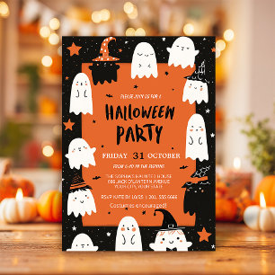 Spooky Night Ghost Party Kaart