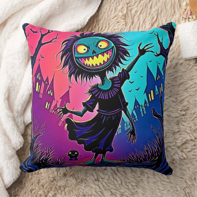 Spooky Night Halloween Creature Design Kussen (Deken)