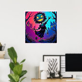 Spooky Night Halloween Creature Design Poster (Thuiskantoor)