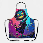 Spooky Night Halloween Creature Design Schort (Voorkant)