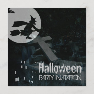 Spooky Night Halloween Party Invitation Kaart