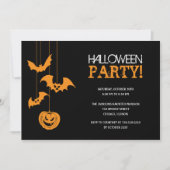 Spooky Night Halloween Party Invitation Kaart (Voorkant)