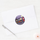 Spooky Night Halloween Party Ronde Sticker (Envelop)