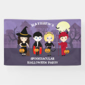 Spooky Night Halloween Party Spandoek (Horizontaal)