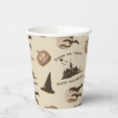 -Spooky Night Halloween-patroon Papieren Bekers (Links)
