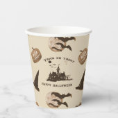 -Spooky Night Halloween-patroon Papieren Bekers (Voorkant)