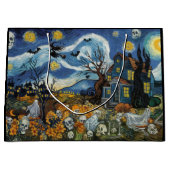 Spooky Night-Halloween spookachtige schedel spookh Groot Cadeauzakje (Voorkant)